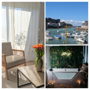 Duplex Lomy vue sur le port avec Sauna-balneo-5mn plage